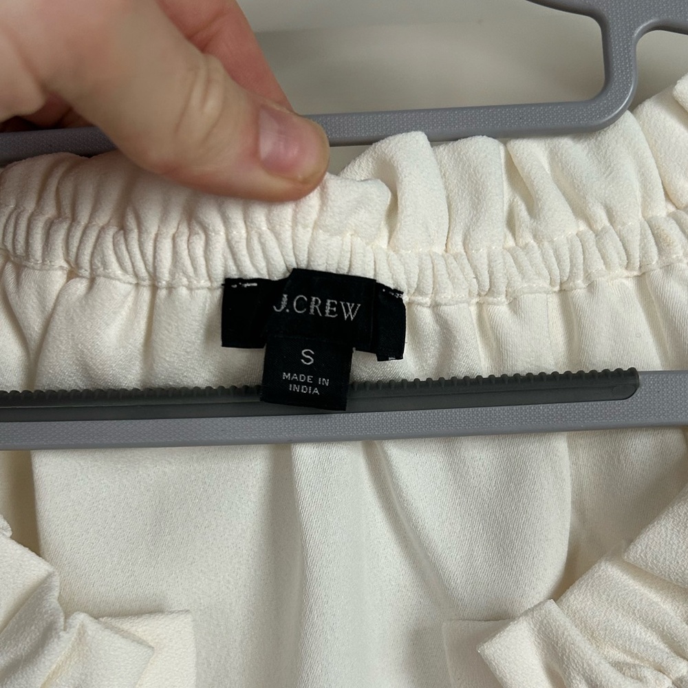 J Crew Ruffle Neck Blouse - Picture 2 of 5